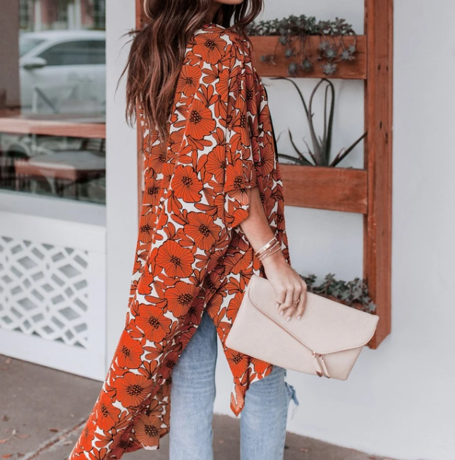 Katoenmix Kimono Cardigan – Lange Vorm & Losse Snit