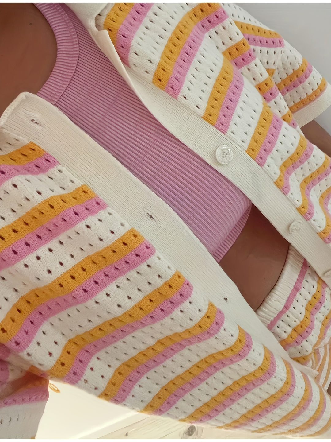 Katoenmix Korte Mouw Set – Kleur-Matchende Kraag & Comfortabele Pasvorm