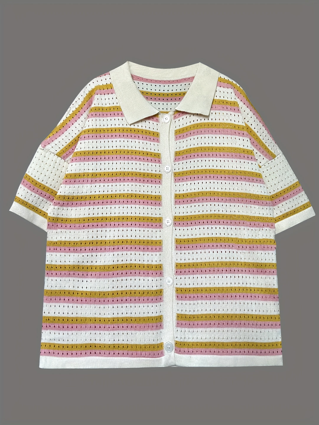 Katoenmix Korte Mouw Set – Kleur-Matchende Kraag & Comfortabele Pasvorm