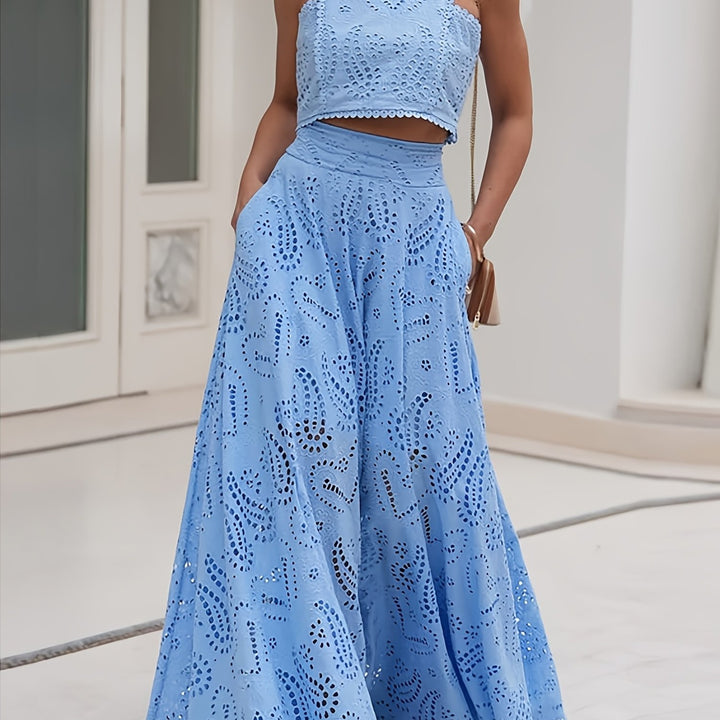 Katoenmix Rok en Korte Vest – Geborduurde Details & Comfortabele Pasvorm