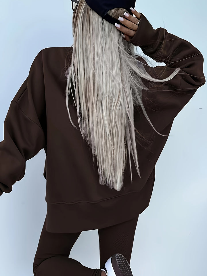 Katoenmix Set - Losse Pullover En Slim Broek Bewegingsvrij