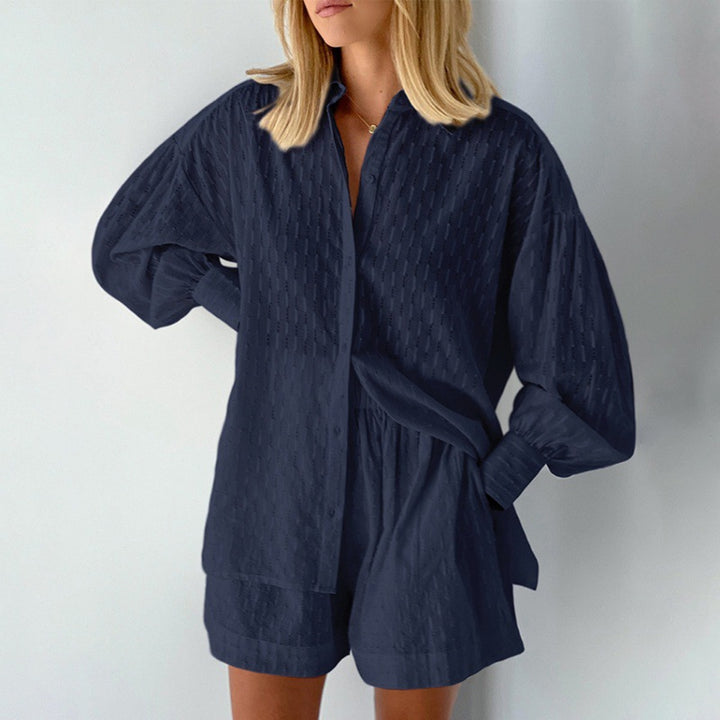 Katoenmix Shirtset – Jacquard Bolmouw & Vrije Beweging