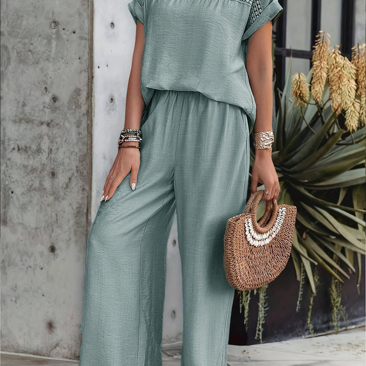Katoenmix Top en Broek – Korte Mouwen & Zachte Stof