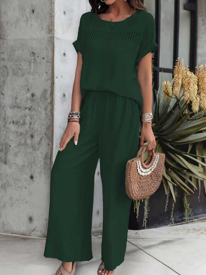 Katoenmix Top en Broek – Korte Mouwen & Zachte Stof