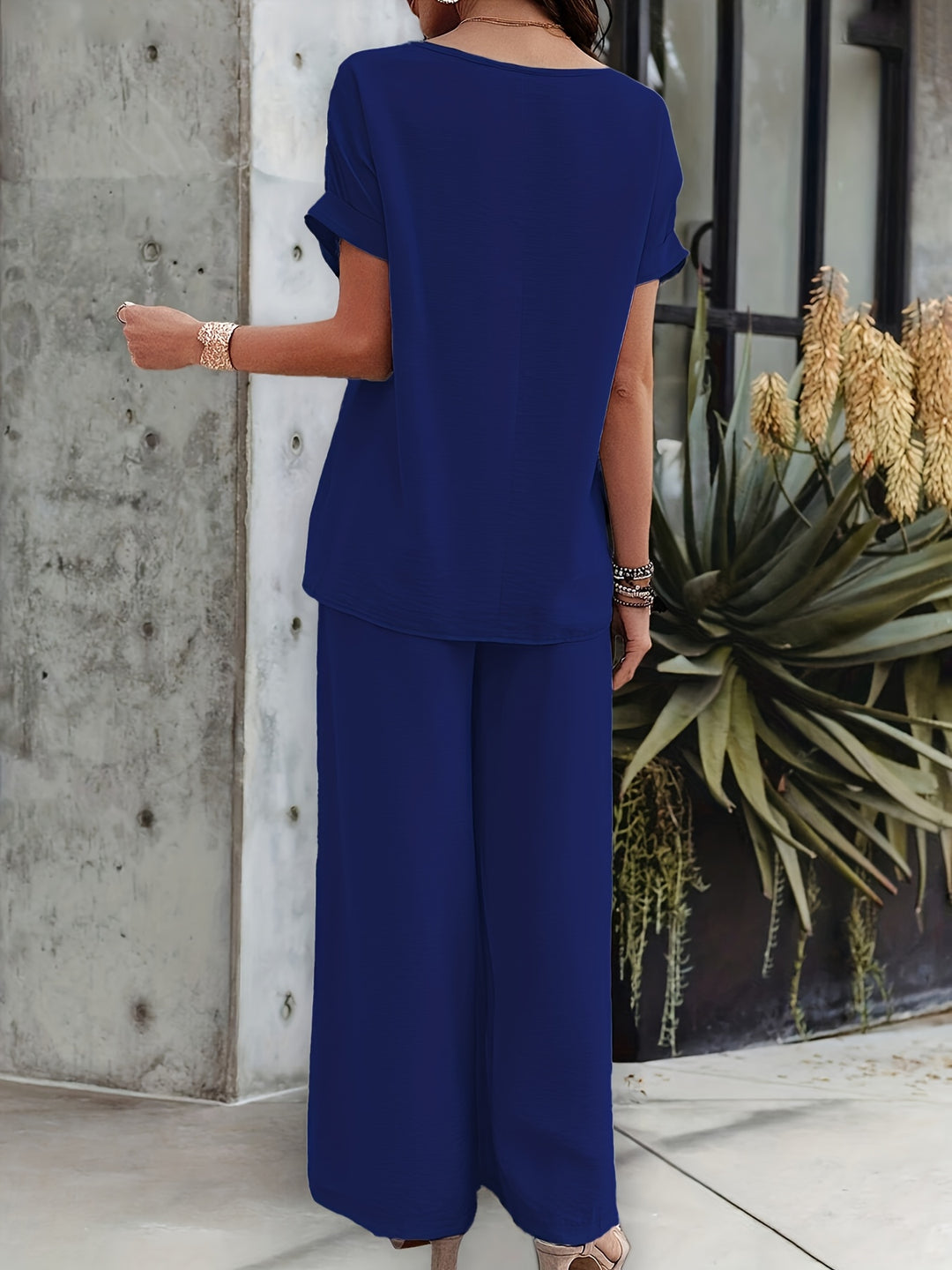 Katoenmix Top en Broek – Korte Mouwen & Zachte Stof