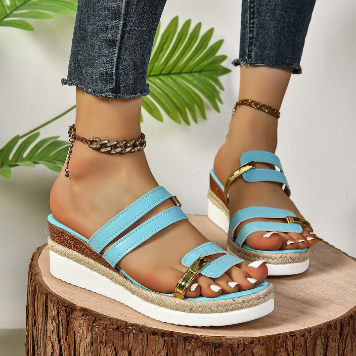 Kleurblok Sandalen – Dikke Zool & Comfortabele Pasvorm