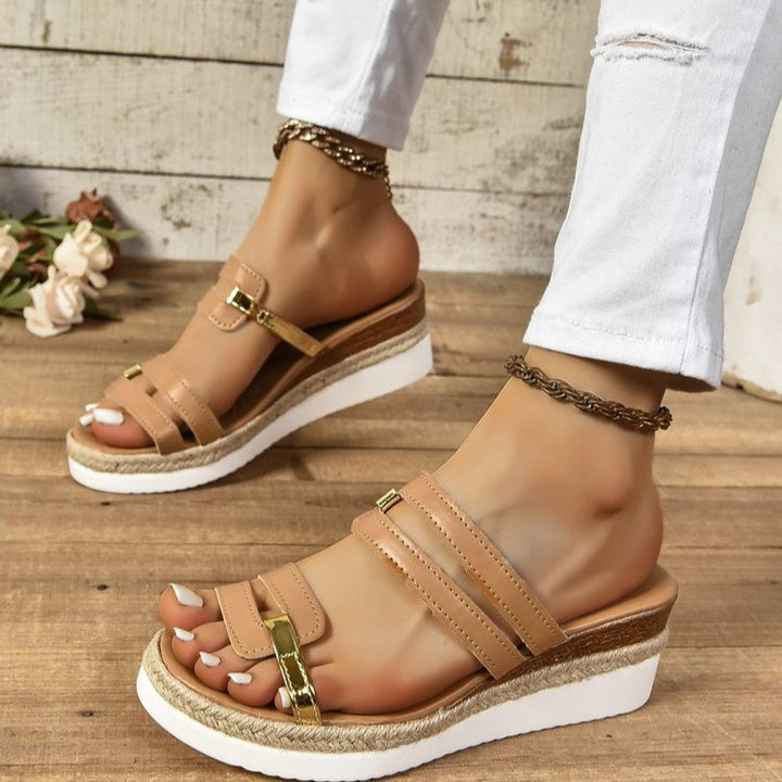 Kleurblok Sandalen – Dikke Zool & Comfortabele Pasvorm