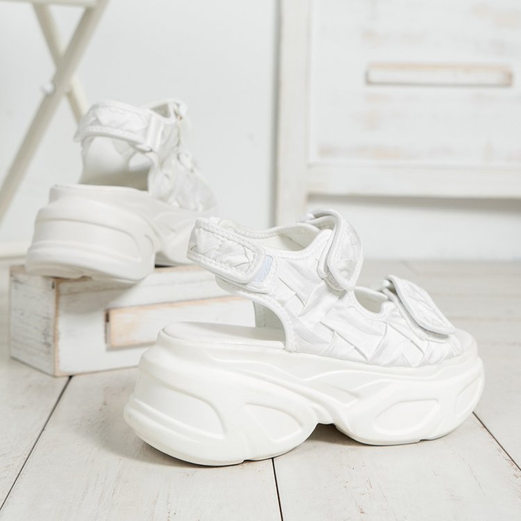 Klittenband Plateau Sandalen - Ronde Teen & Gemakkelijke Pasvorm