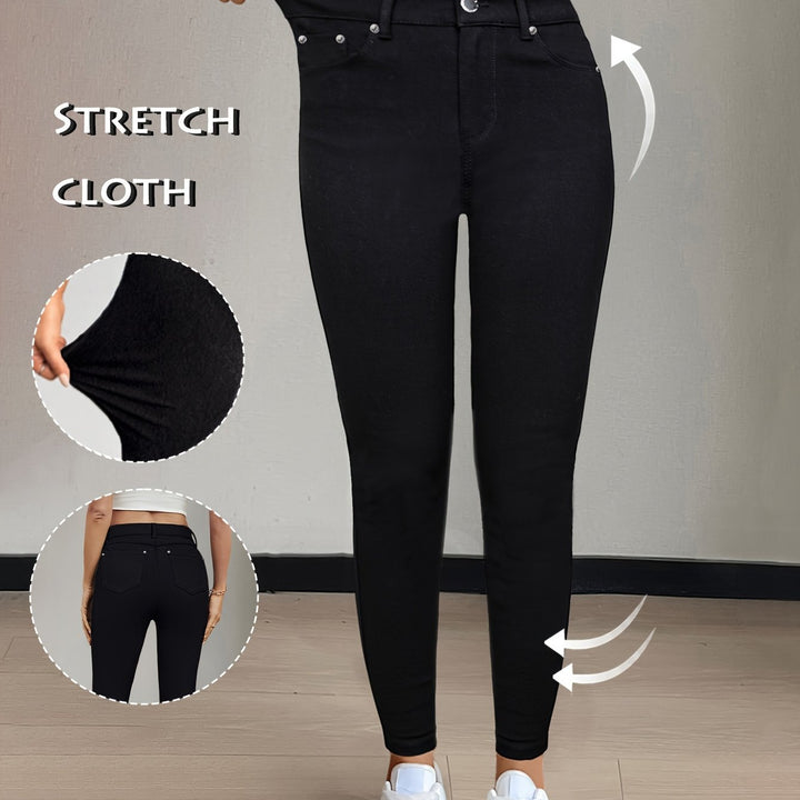 Legging met Hoge Taille - Gladde Viscosemix & Multi-Zakken Ontwerp