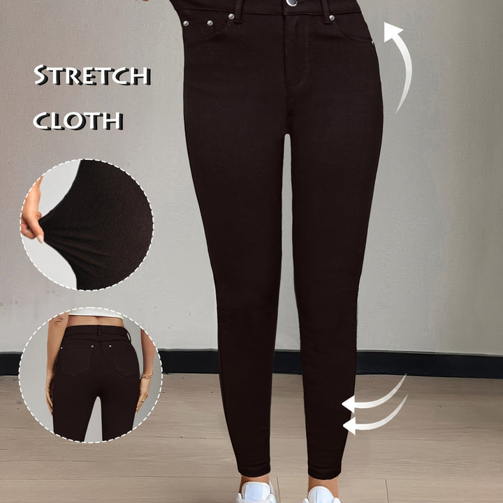 Legging met Hoge Taille - Gladde Viscosemix & Multi-Zakken Ontwerp