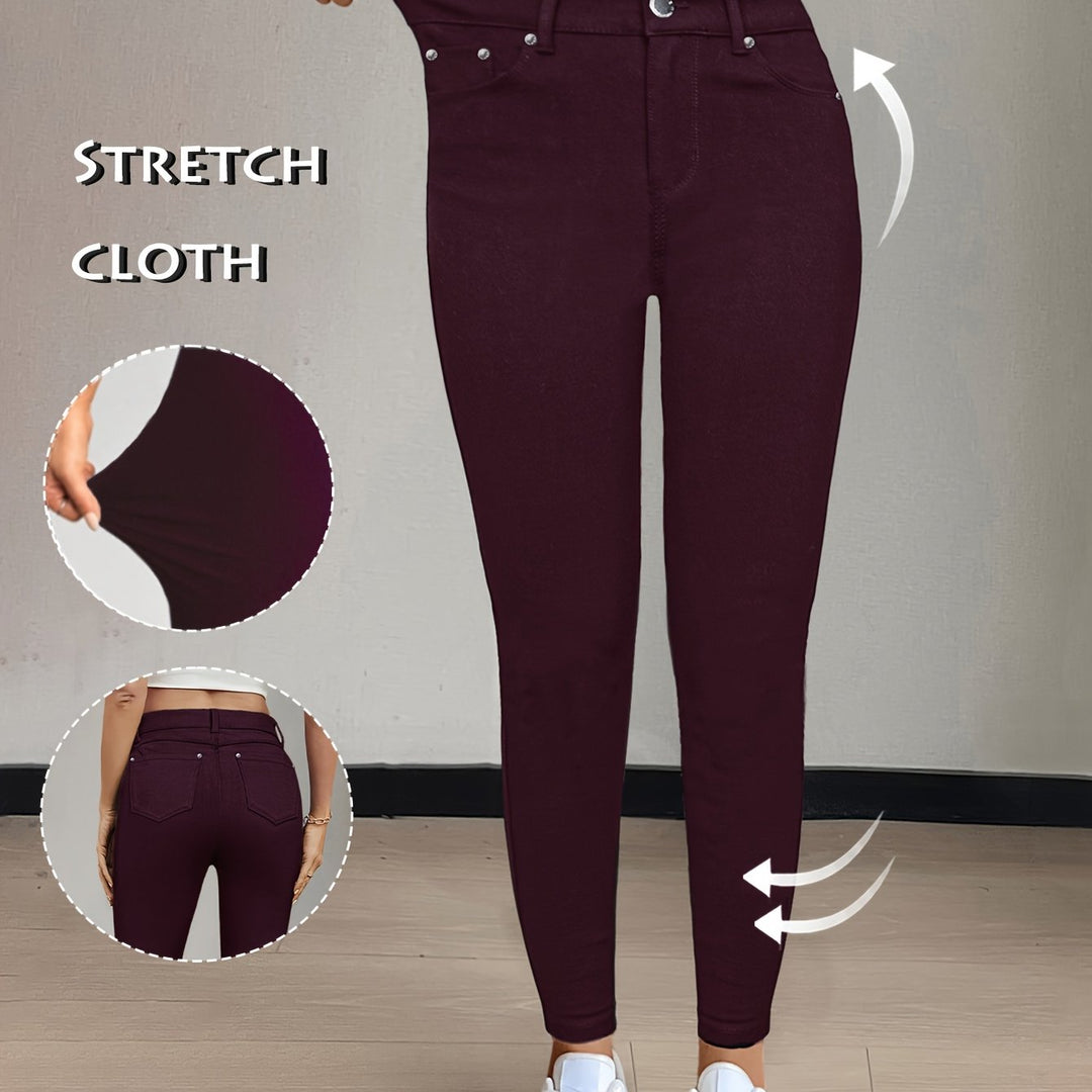Legging met Hoge Taille - Gladde Viscosemix & Multi-Zakken Ontwerp