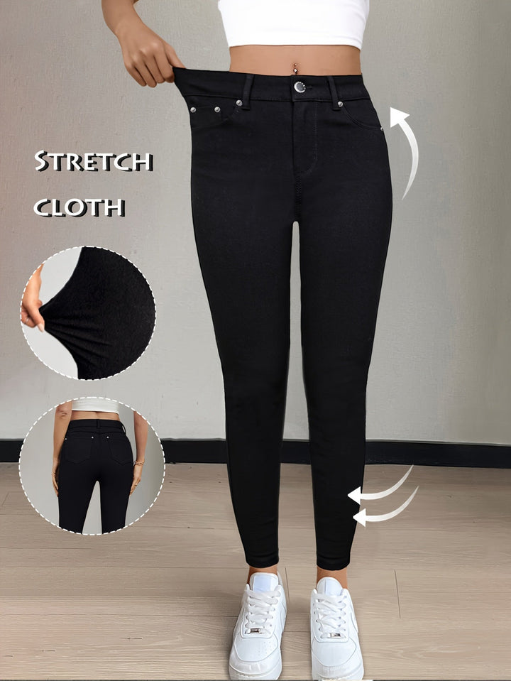 Legging met Hoge Taille - Gladde Viscosemix & Multi-Zakken Ontwerp