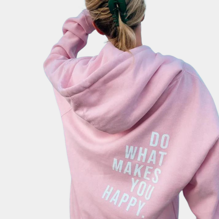 Letterpatroon Katoenen Hoodie Met Ruime Pasvorm