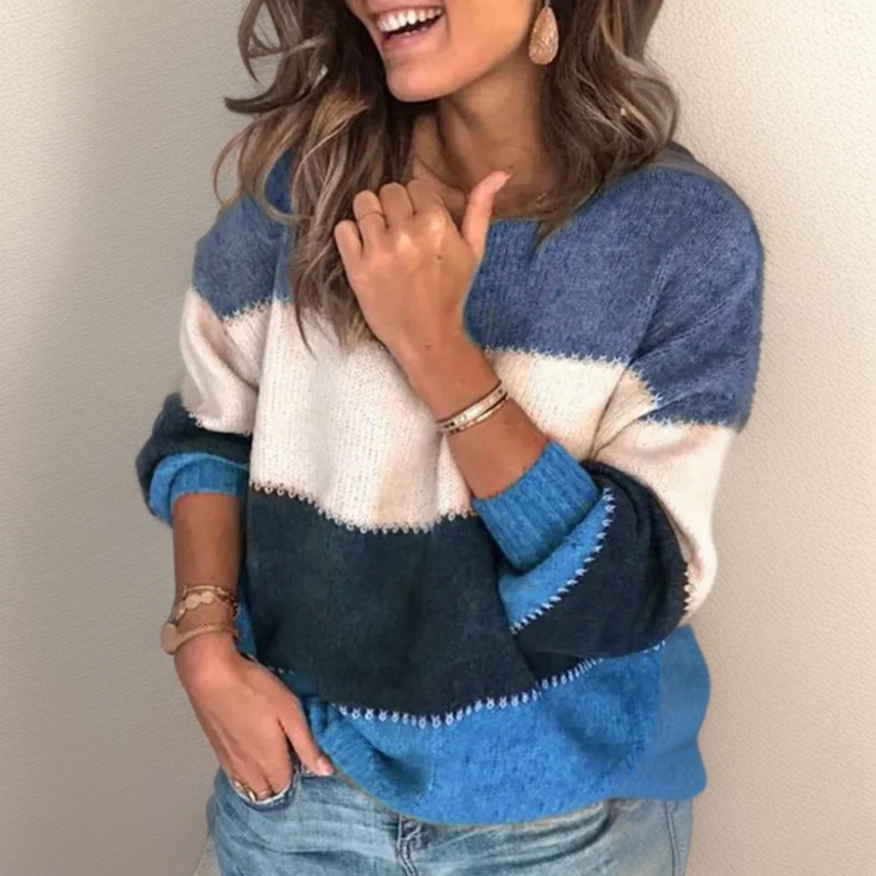 Lianna - Gezellige luxe gestreepte trui