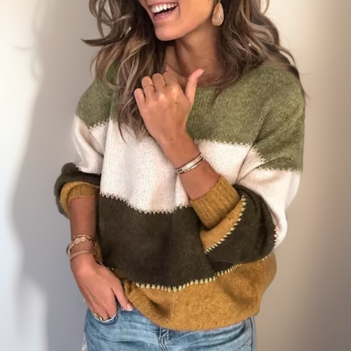 Lianna - Gezellige luxe gestreepte trui
