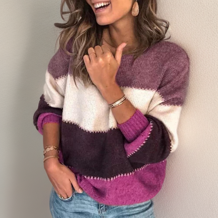 Lianna - Gezellige luxe gestreepte trui