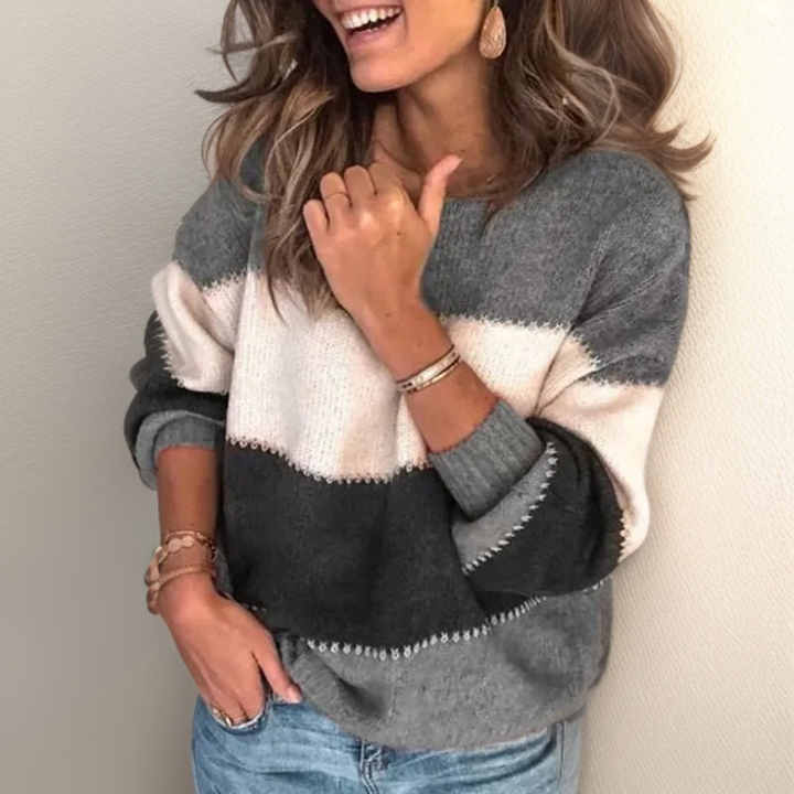 Lianna - Gezellige luxe gestreepte trui