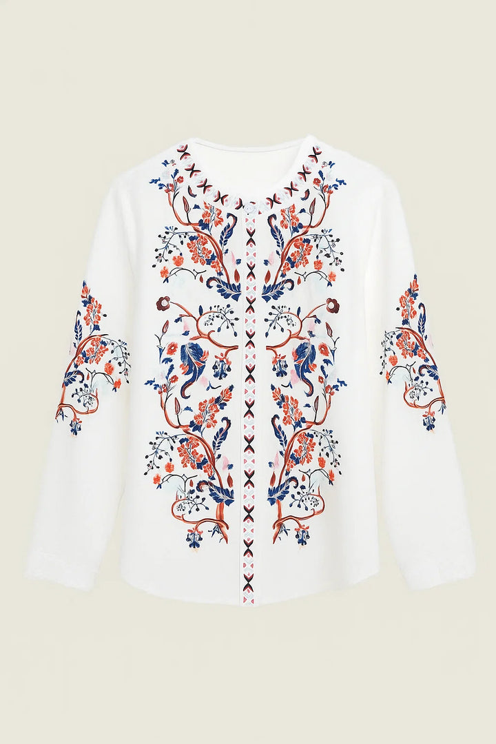 Lindsey - Casual blouse met etnisch borduursel