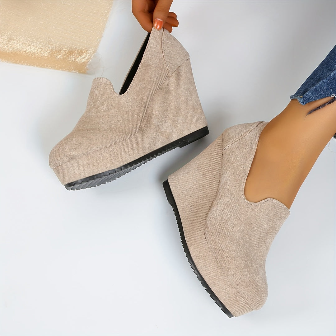 Loafers – Plateauhak En Stevige Neus En Snelle Aantrek