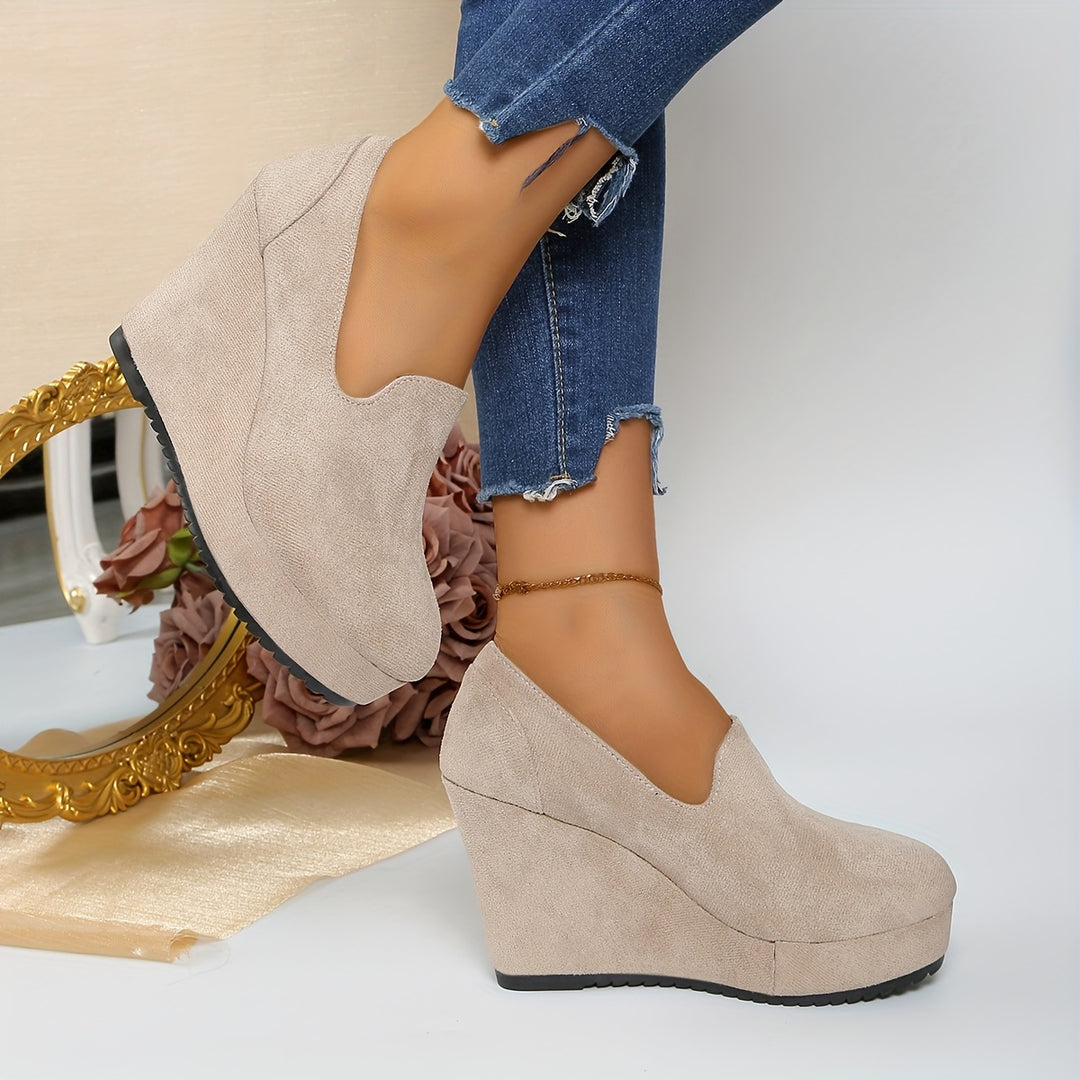 Loafers – Plateauhak En Stevige Neus En Snelle Aantrek