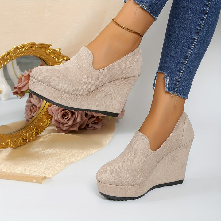Loafers – Plateauhak En Stevige Neus En Snelle Aantrek