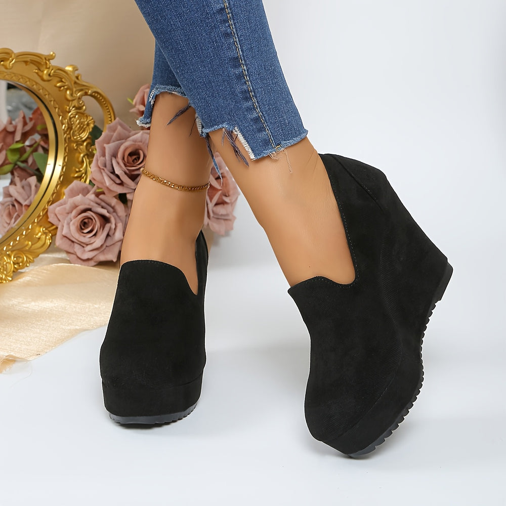 Loafers – Plateauhak En Stevige Neus En Snelle Aantrek