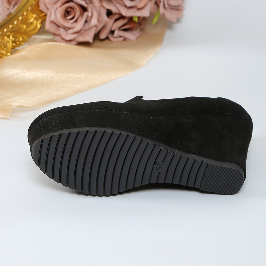 Loafers – Plateauhak En Stevige Neus En Snelle Aantrek