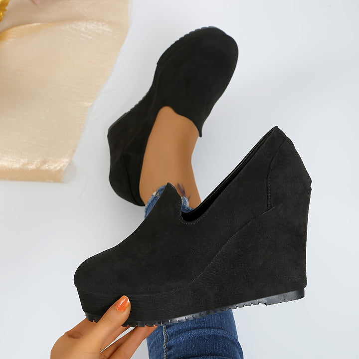 Loafers – Plateauhak En Stevige Neus En Snelle Aantrek