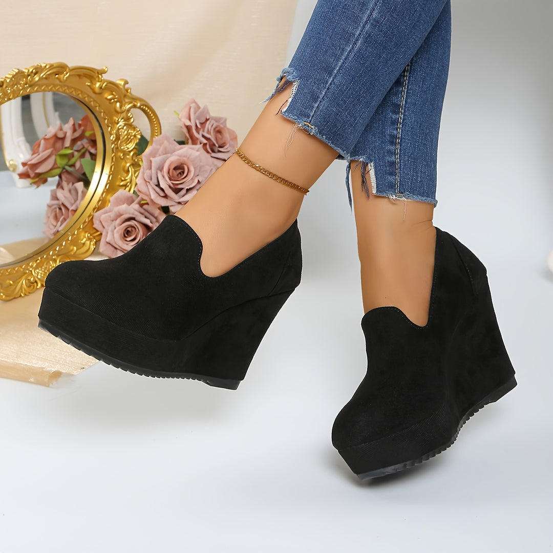 Loafers – Plateauhak En Stevige Neus En Snelle Aantrek
