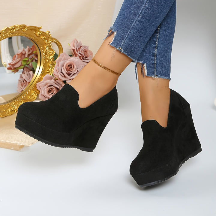 Loafers – Plateauhak En Stevige Neus En Snelle Aantrek