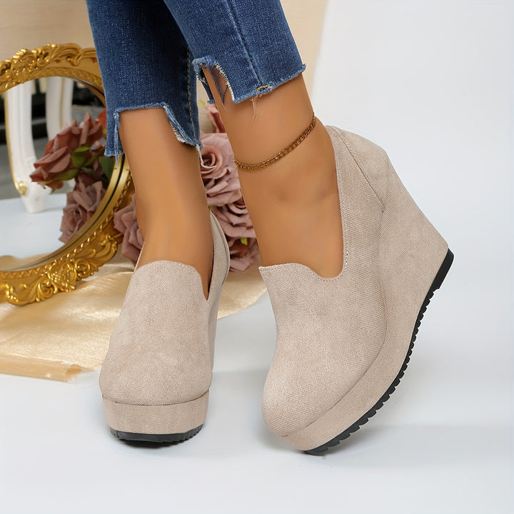 Loafers – Plateauhak En Stevige Neus En Snelle Aantrek