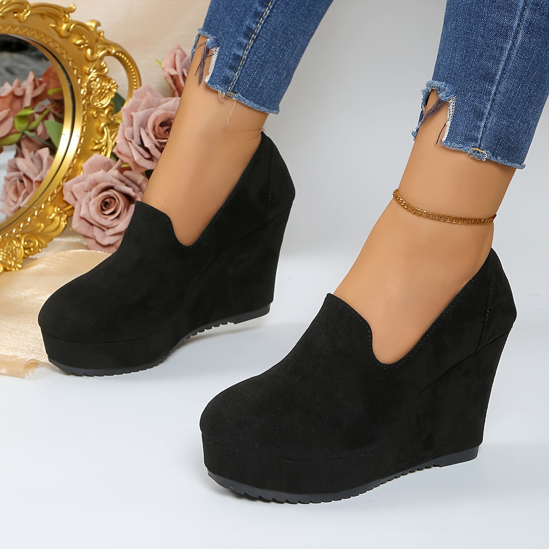 Loafers – Plateauhak En Stevige Neus En Snelle Aantrek