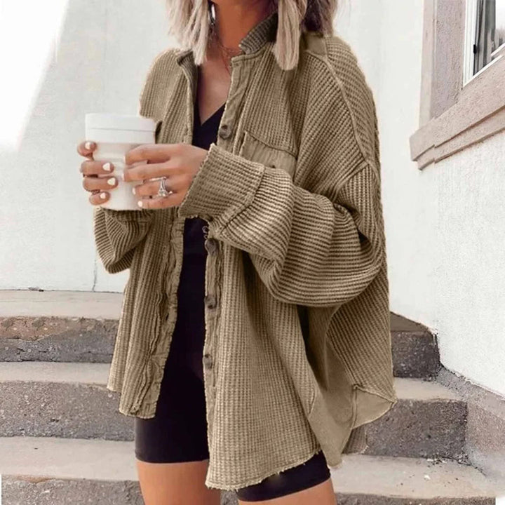 Los Geribd Vest Met Open Voorzijde Knit Jacket