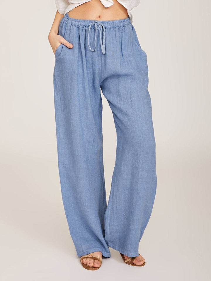 Losse broek met trekkoord en zakken