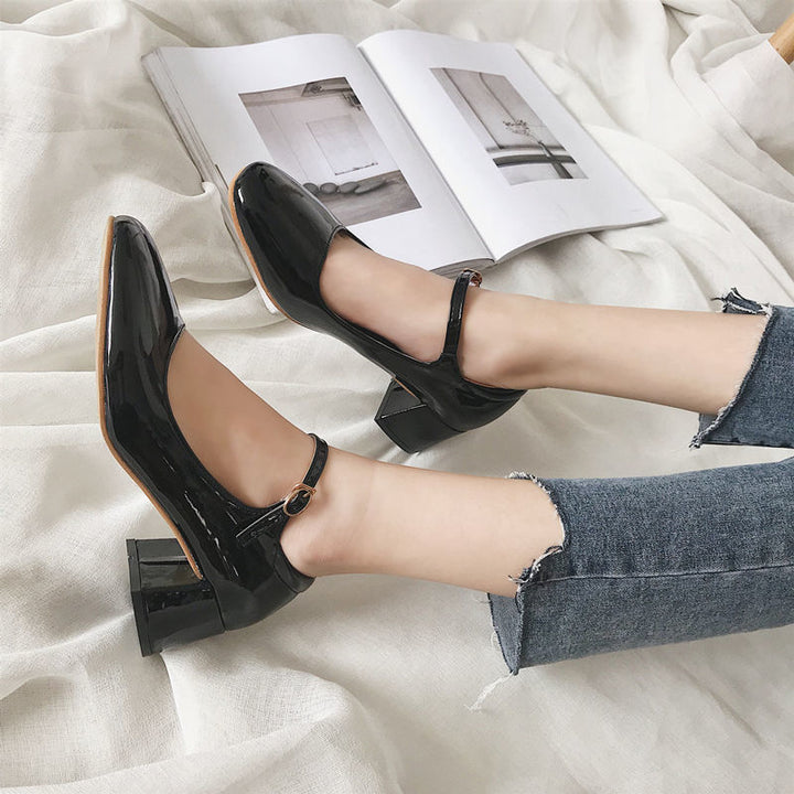 Mary Jane Hakken - Vierkante Teen & Comfortabele Pasvorm