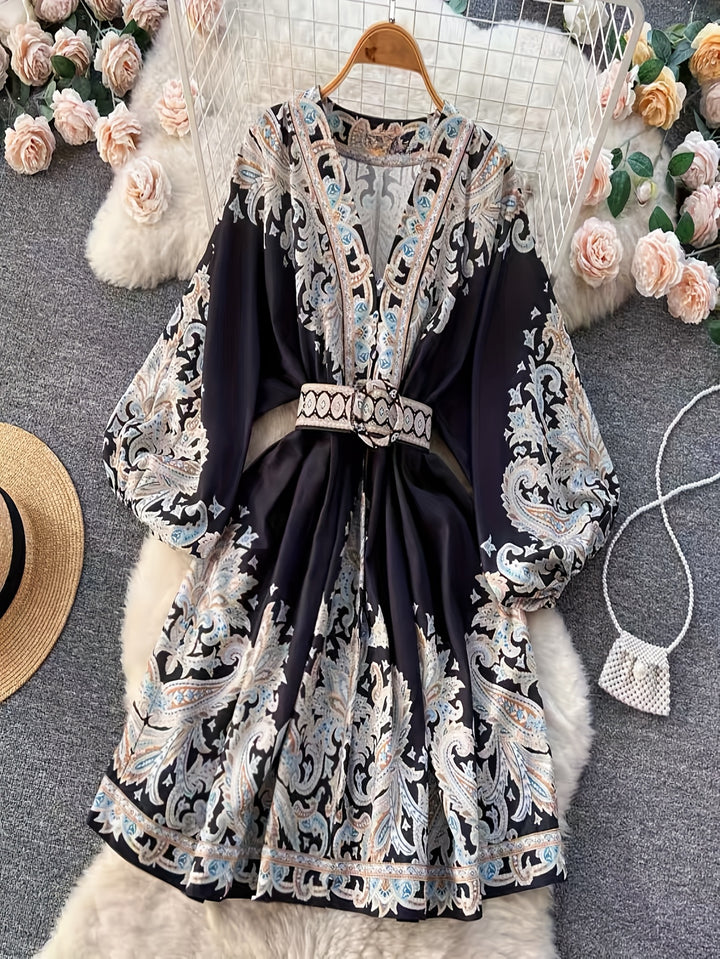 Maxi Jurk – Bloemenprint & Taille Verstevigende Riem