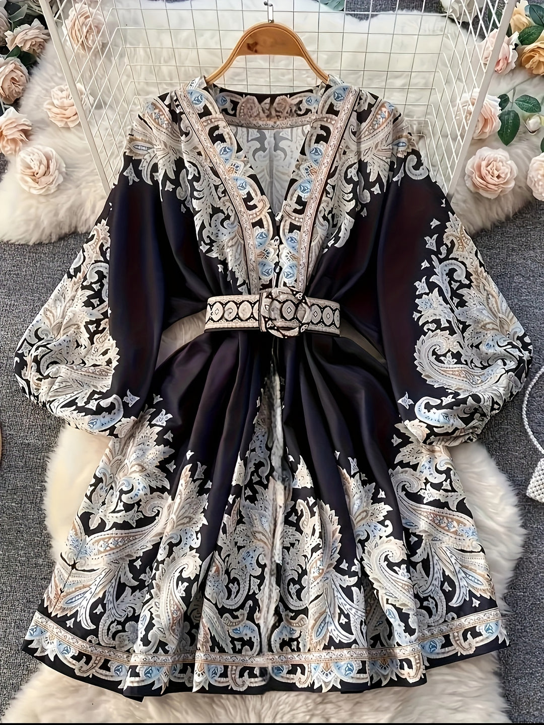 Maxi Jurk – Bloemenprint & Taille Verstevigende Riem
