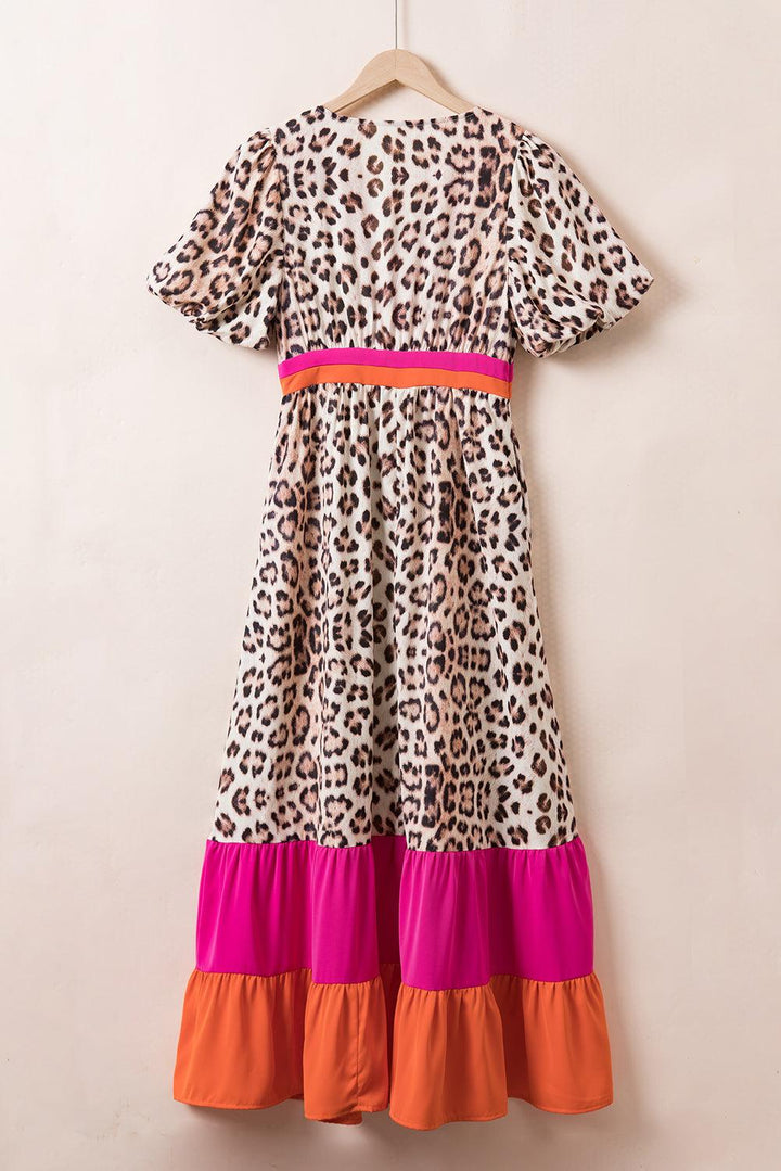 Maxi Jurk - Luipaardprint & Vloeiende Silhouette