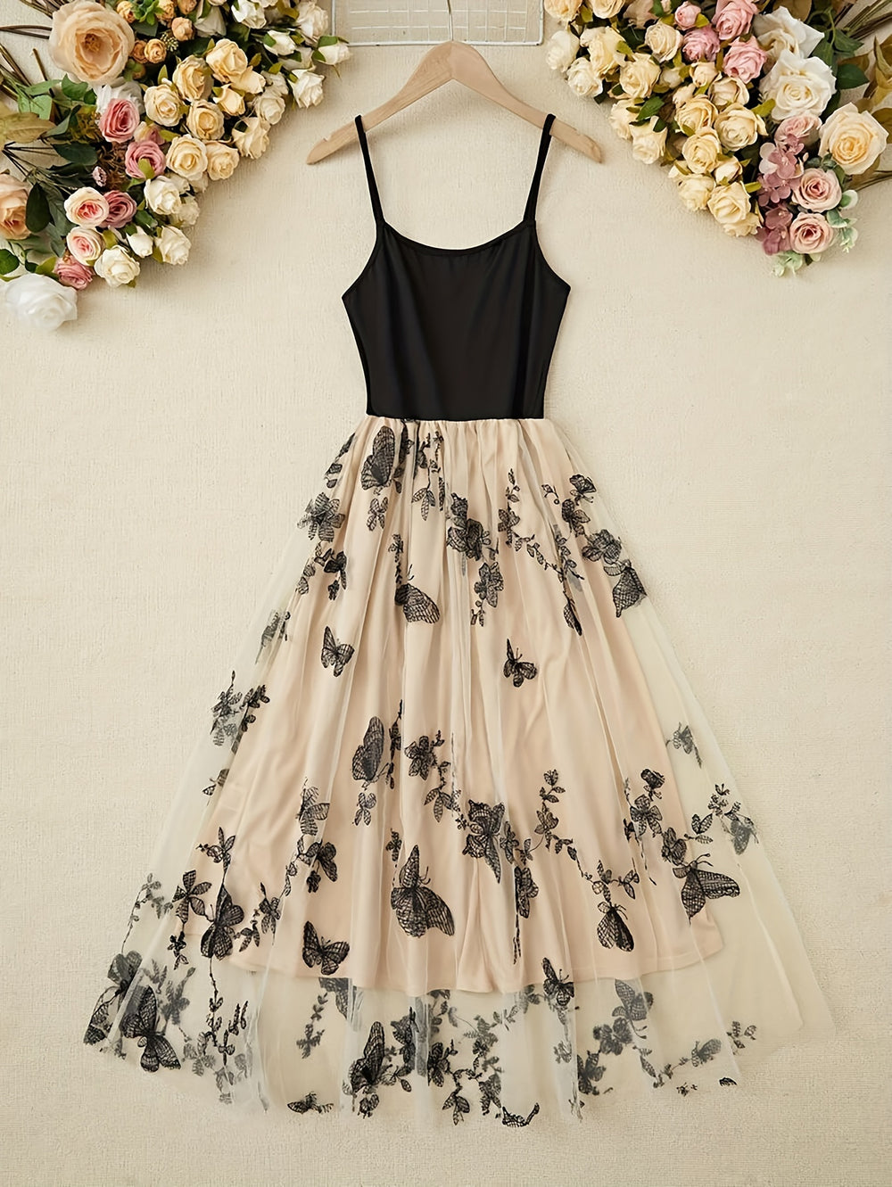 Maxi Jurk - Rok van Mesh met Vlinderpatroon