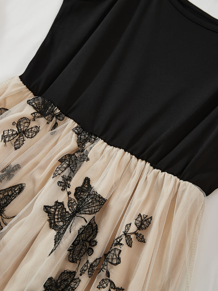 Maxi Jurk - Rok van Mesh met Vlinderpatroon