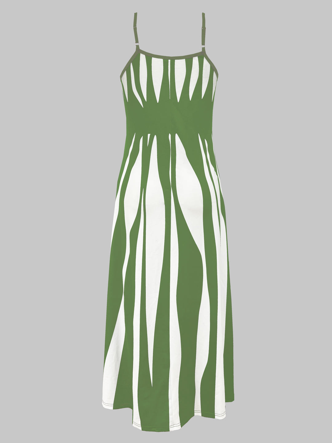 Maxi Jurk - V Hals Detail & Duurzaam Katoen-Polyester Mengsel