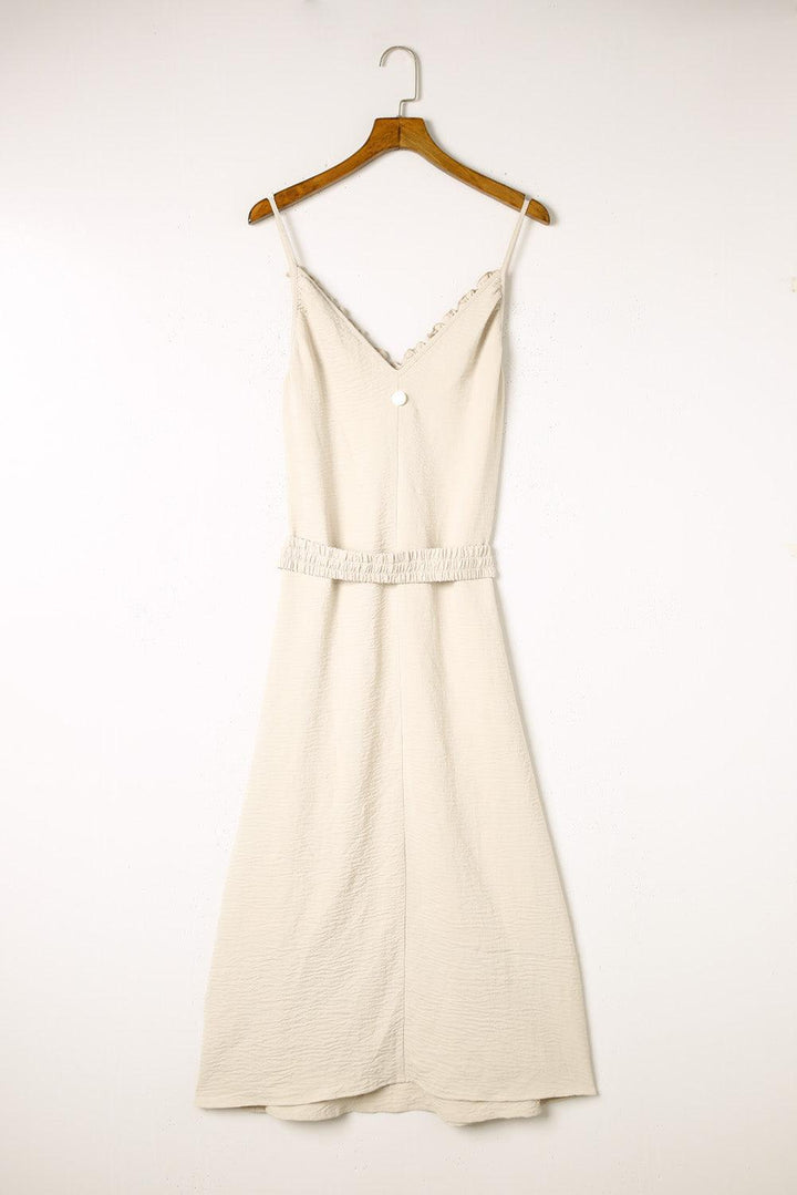Maxi-Jurk - V-hals en Elastische Tailleband & Fijne Pasvorm
