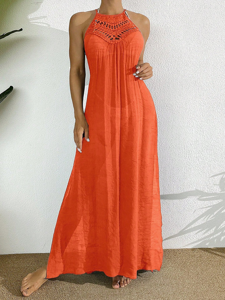 Maxi Jurk – Zijsplitten & Halterneck Ontwerp