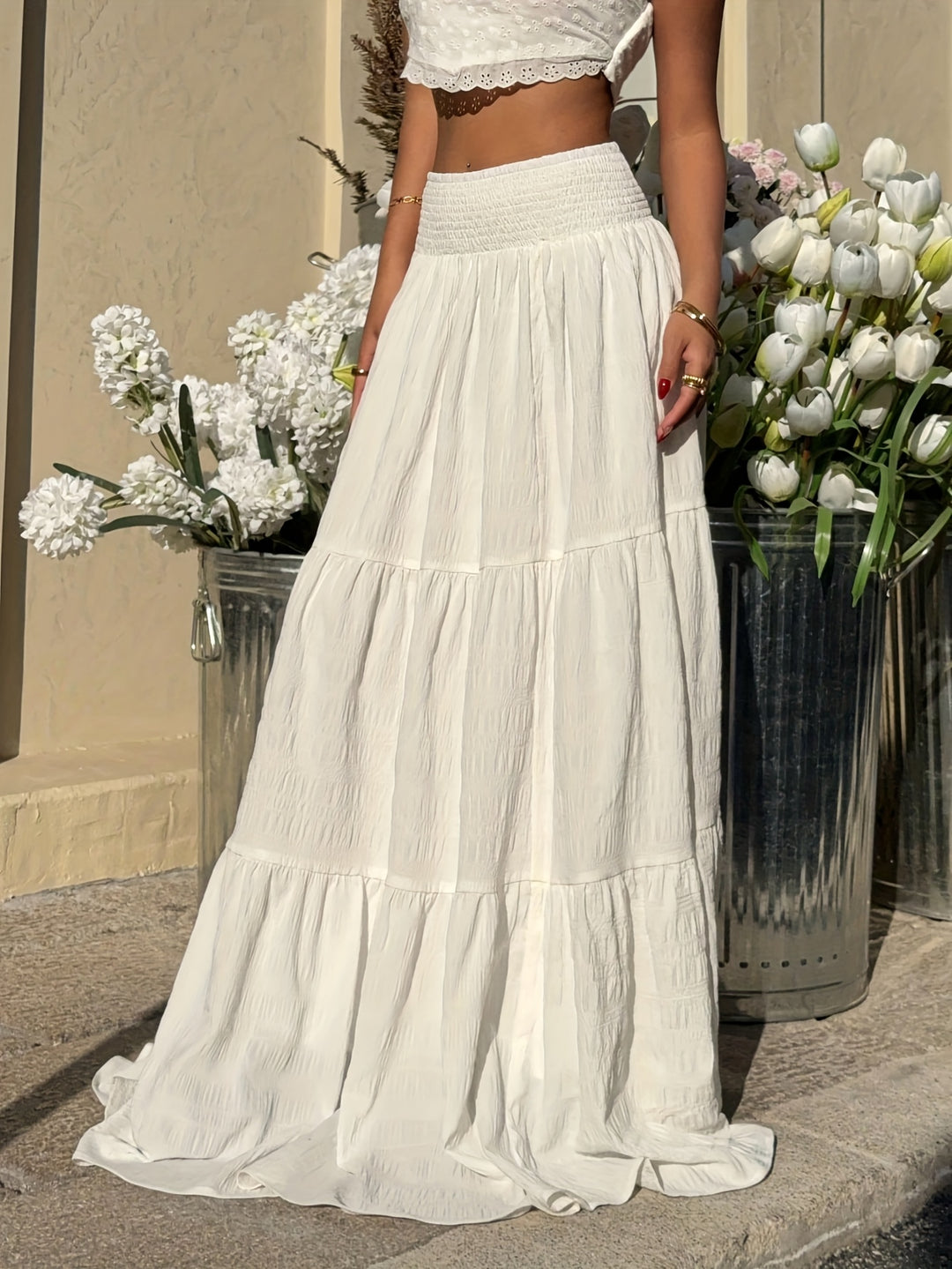 Maxi-Rok – Hoge Taille & Wijdvallend Ontwerp