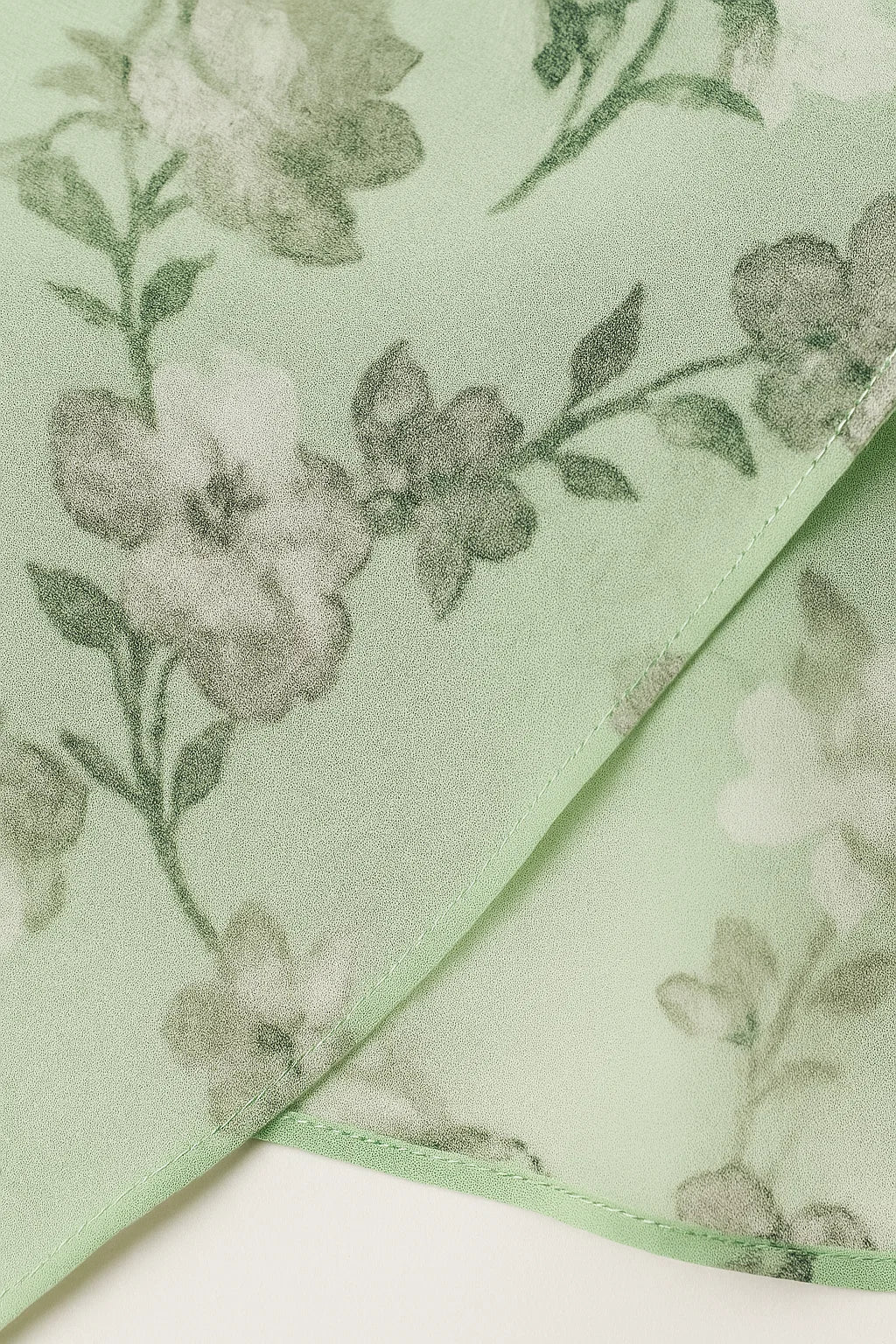 Maxi-jurk - Bloemen Chiffon Ontwerp & Rimpelzoom