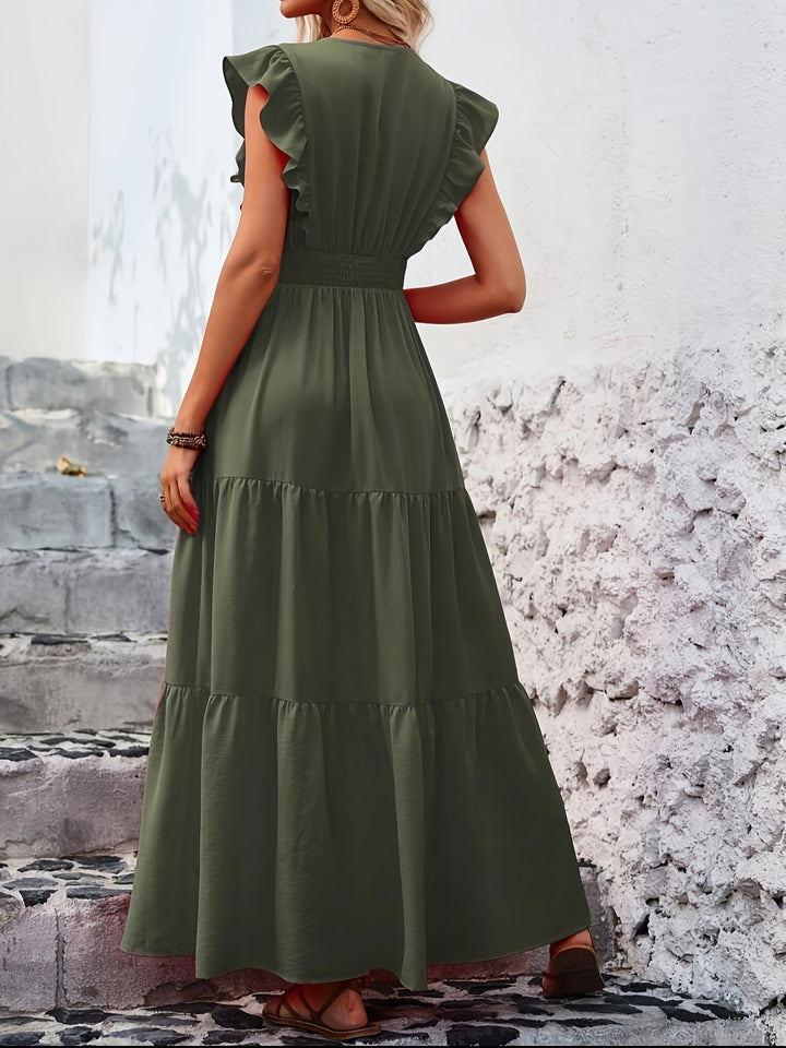 Maxi-jurk – V-hals & Stromend Ontwerp