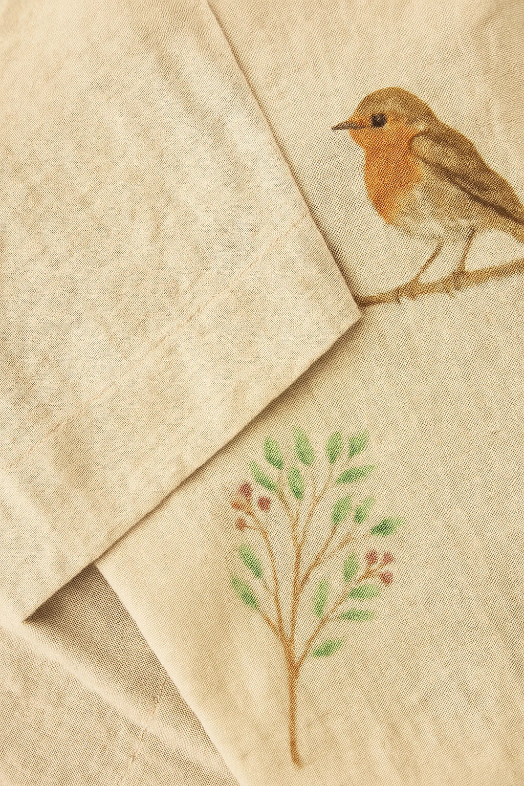 Mel - Soepel Vallende Damesjurk met Robin Takken en Vogelmotief
