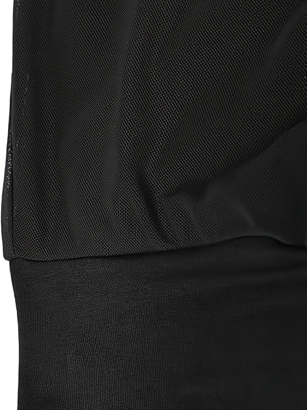 Mesh Blouse - Korte Mouwen & Gerimpeld Detail