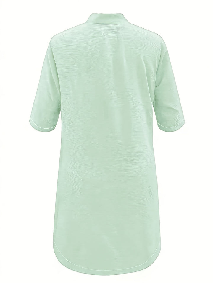 Midi Jurk – Knoopsluiting & Comfortabele Polyester Mix