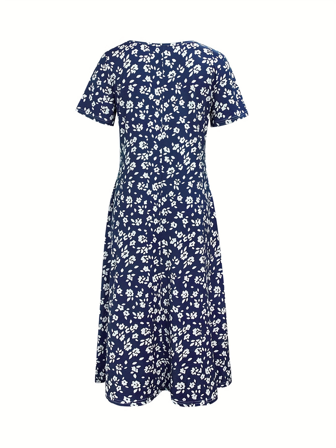 Midi Jurk – V-Hals & Peplum-Stijl Met Flexibele Pasvorm